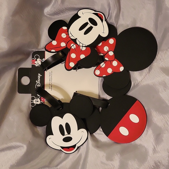 Disney mickey minnie luggage tag 4pc - Picture 1 of 2